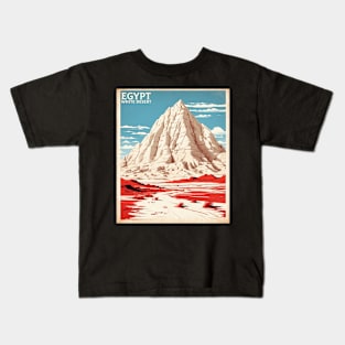 Egypt White Desert Vintage Poster Tourism Kids T-Shirt